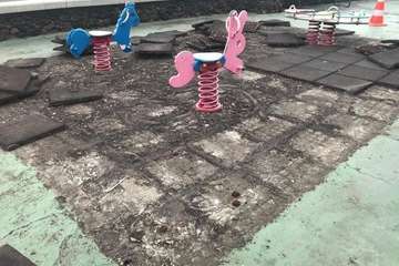 El Ayuntamiento inicias las obras para la renovación del parque infantil de Melenara (Foto TA)